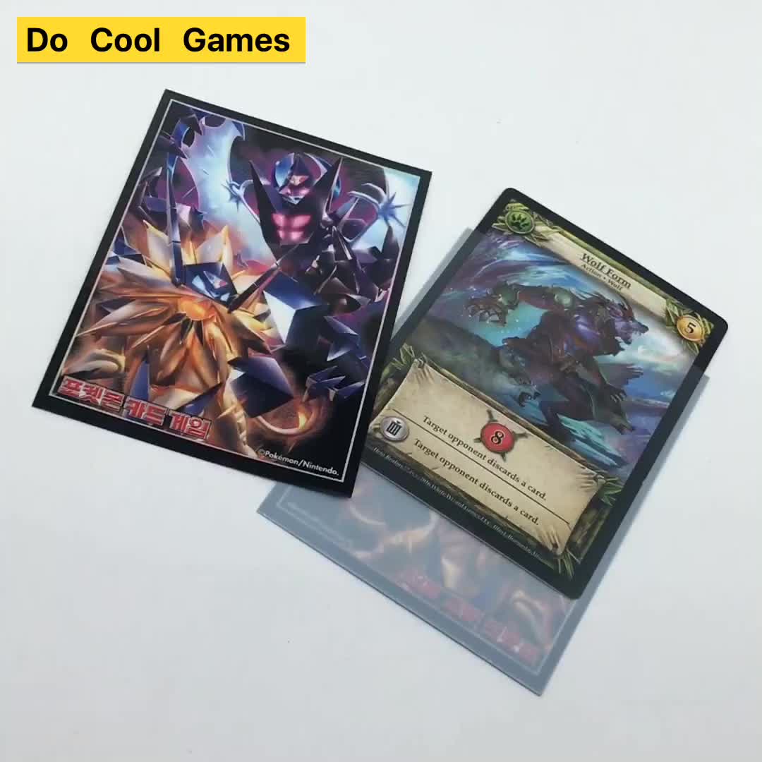 Collectible Plastic Games Card Sleeves For Board Game Card Protector