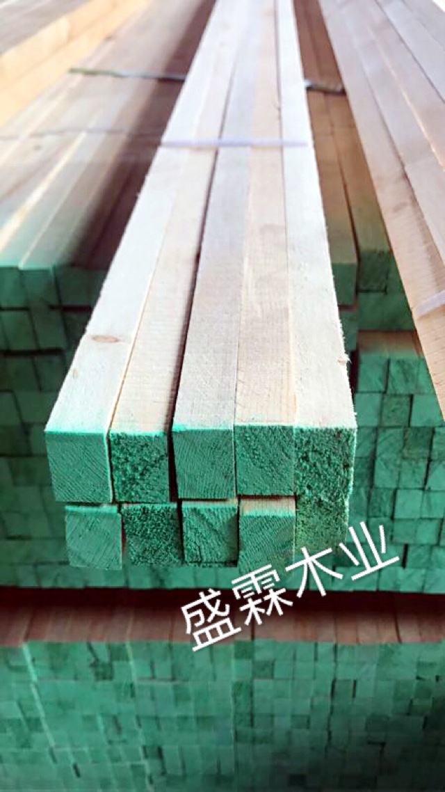 Polished drying plus pine wood home decoration workcover partition wall ceiling solid wood square material wood keel wood strip 2 * 3 * 2.4 meters