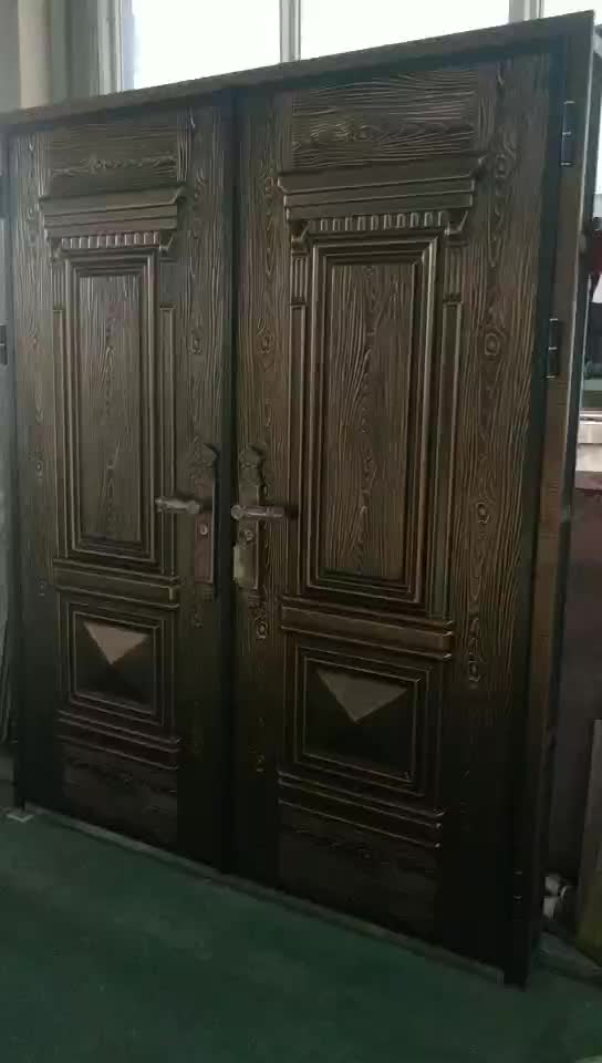 Double Steel Security Door Metal Exterior Door Factory Directly Offer