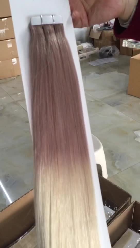 Double Drawn 2 5g Piece 8 30 Inch Tape Hair Extension Rainbow