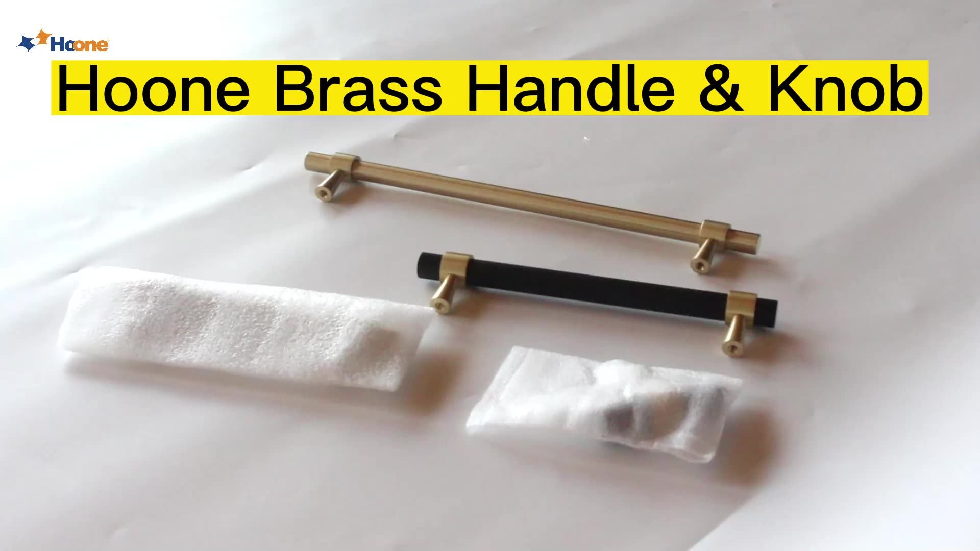 Hoone Solid Brass Knurling Copper Handles Drawer Pulls Gold Kitchen