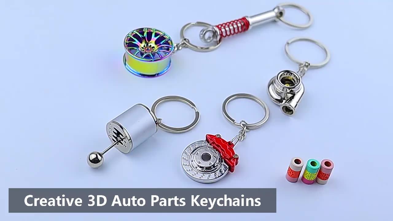 Wholesale Creative Metal 3d Car Turbo Keychain Promotion Gift Keychains