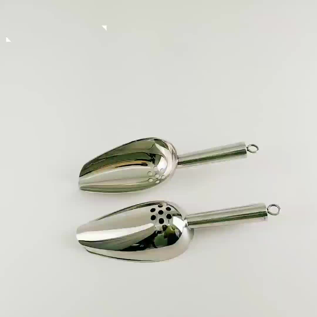 Mini Bar Serving Ice Bucket Scoop,Coffee Bean Shovel Stainless Steel