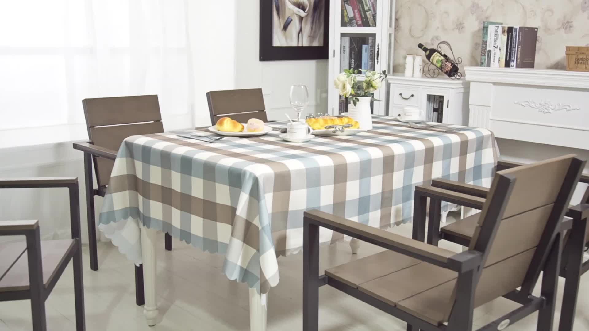 Indoor And Outdoor Quality Pvc Lace Fabric Tablecloth Oil Proof