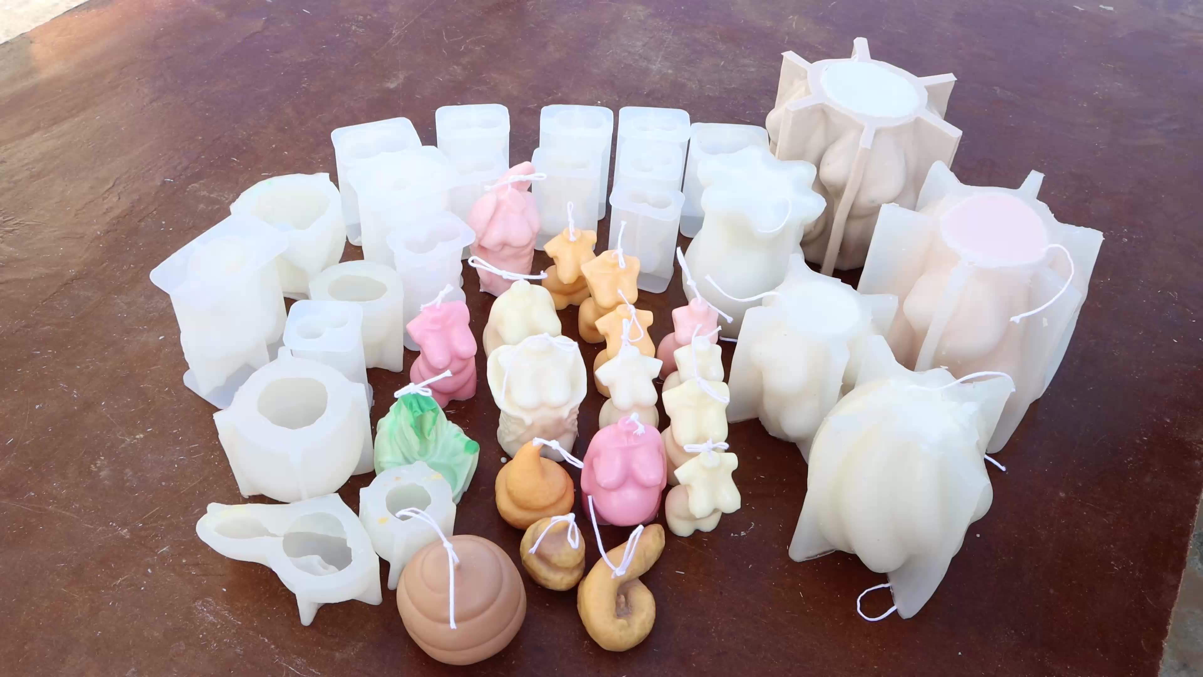 Sexy Female Male Torso With Wings Pregnancy Silicone Body Candle Molds