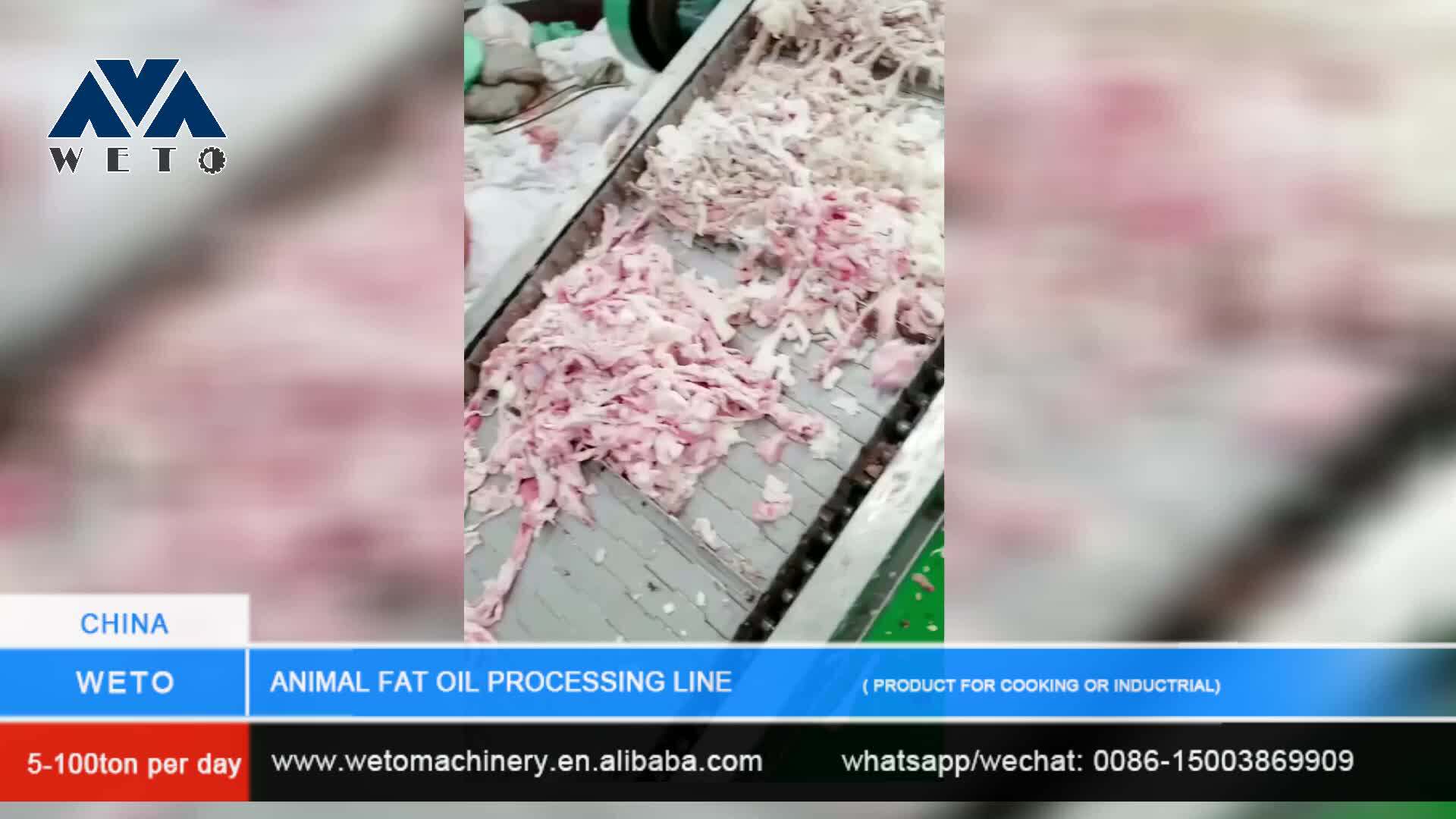 Factory Direct Sale Animal Processor Pork Fat/lard Oil Extraction Plant