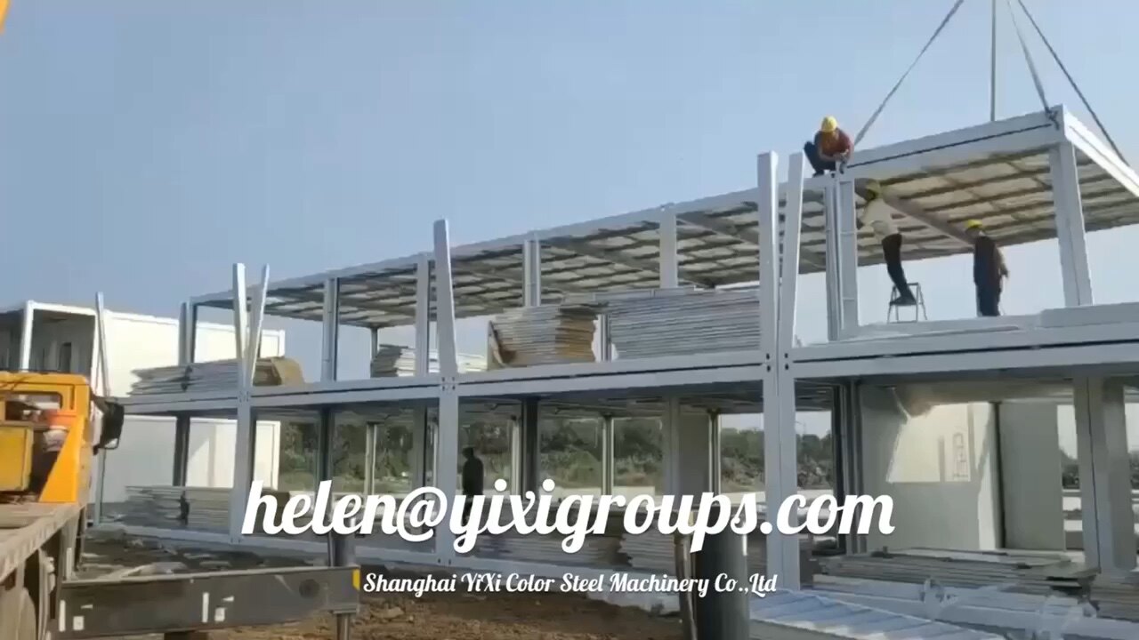 87m2 3 Yatak Odalı Modüler Modern Bina Ucuz Prefabrik Cam Çelik Nakliye