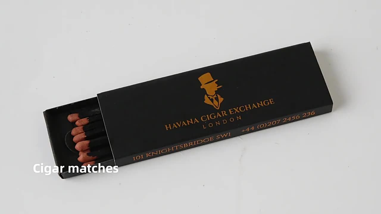 High Quality Safety Custom Cigar Matches Wholesale Matchboxes Luxury Black Matchsticks Buy