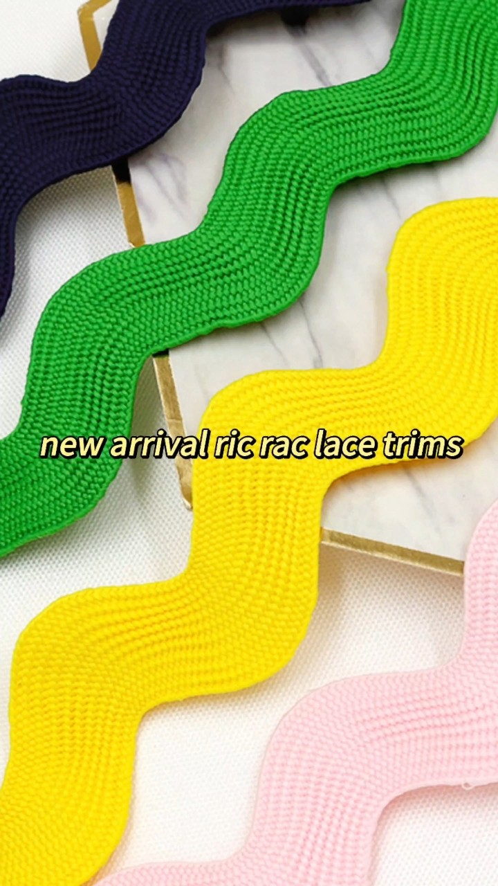 Factory Wholesale 100 Polyester Largest Wide Ric Rac Ribbon Trim