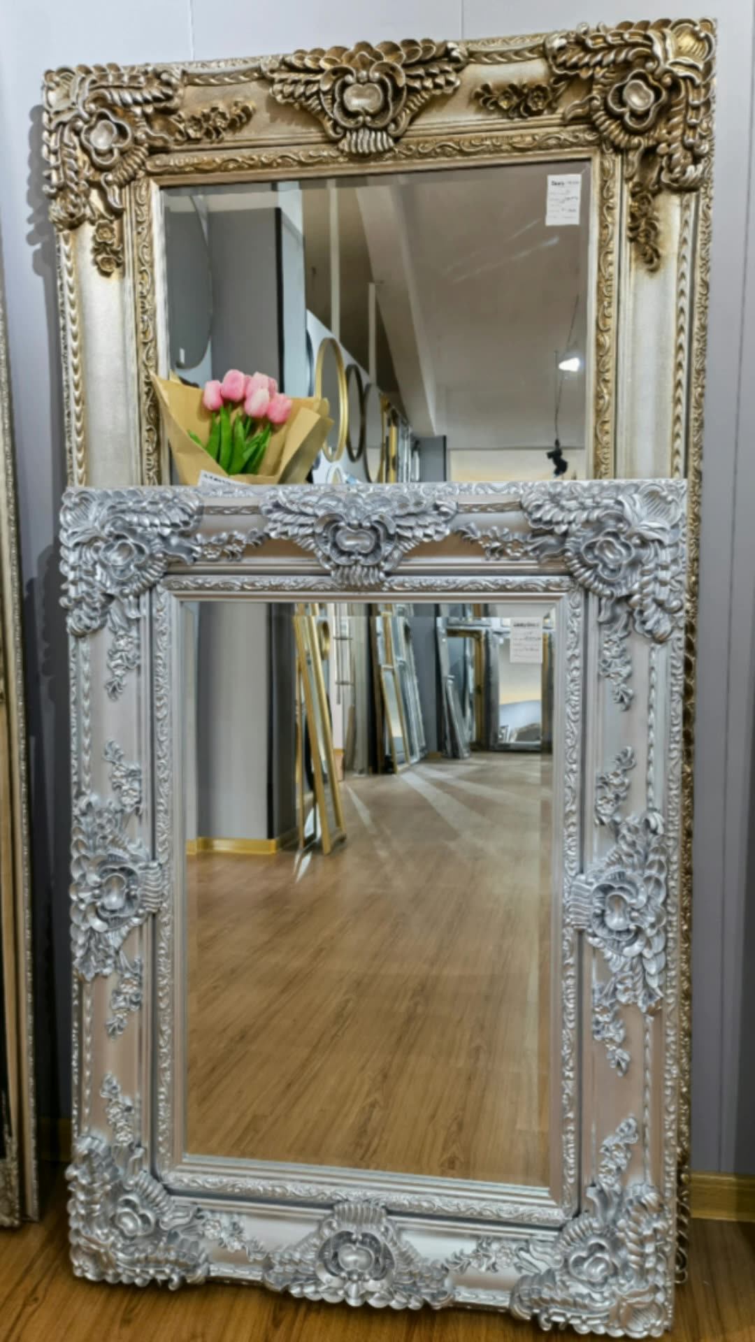 Australia Large Full Length Wall Floor Leaner Gold Ornate Mirror Frame