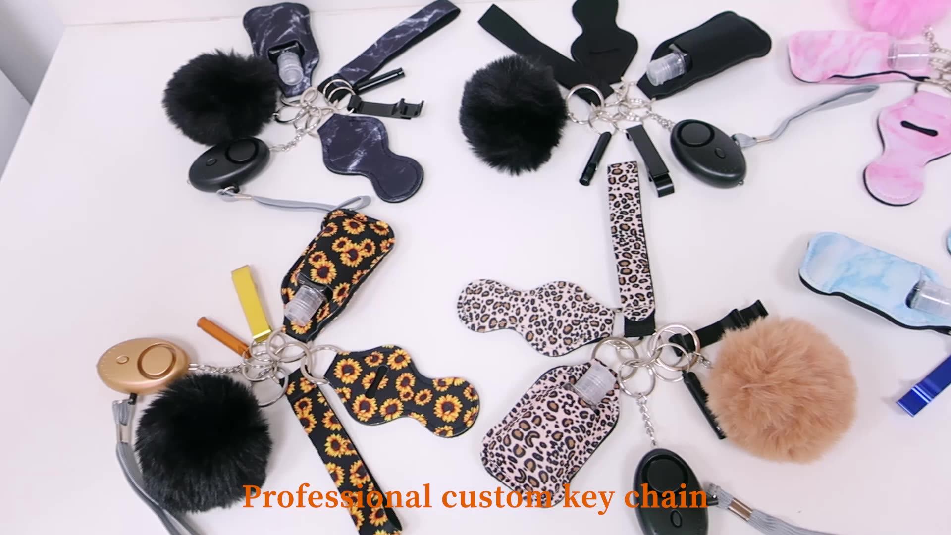 Wholesale Personal Alarm Kit Safety Self Defense Key Chain Keychain Set