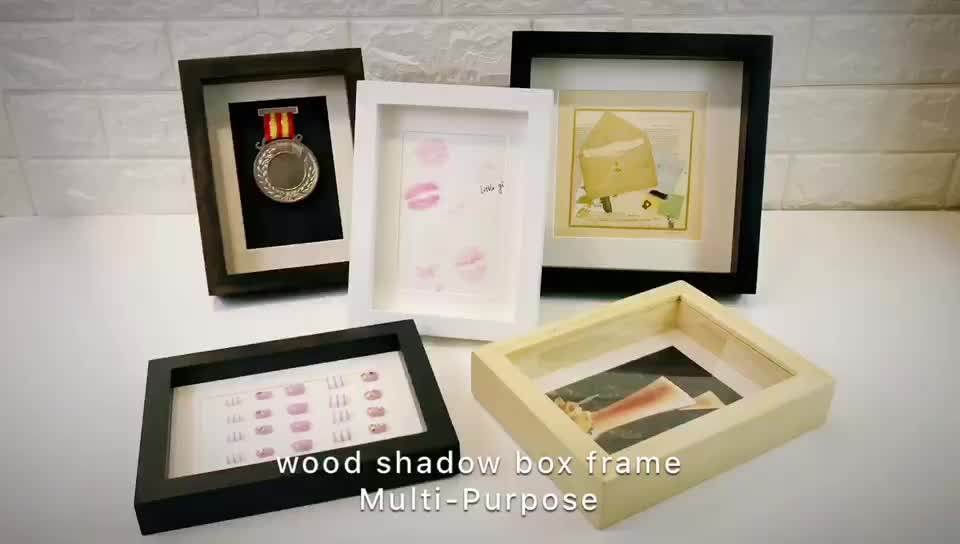 Wholesale Decorative Wood Box Modern Black Picture Frame 8x10 Inch