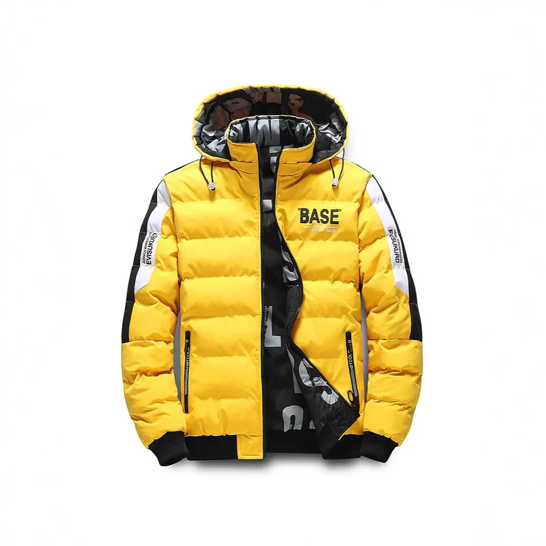 Double-sided Men's Cotton Coat Outdoor Winter Men's Youth Thickened Coat Removable Cap Cold-proof Clothing Casual Cotton Coat