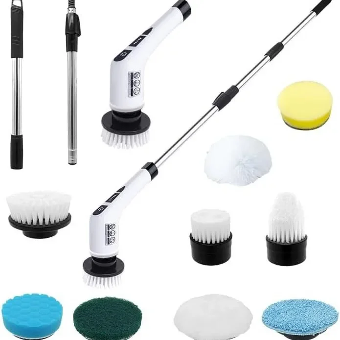 Electric cleaning brush multifunctional wireless multi-head fish tank brush kitchen plastic cleaning toilet brush rotating mop