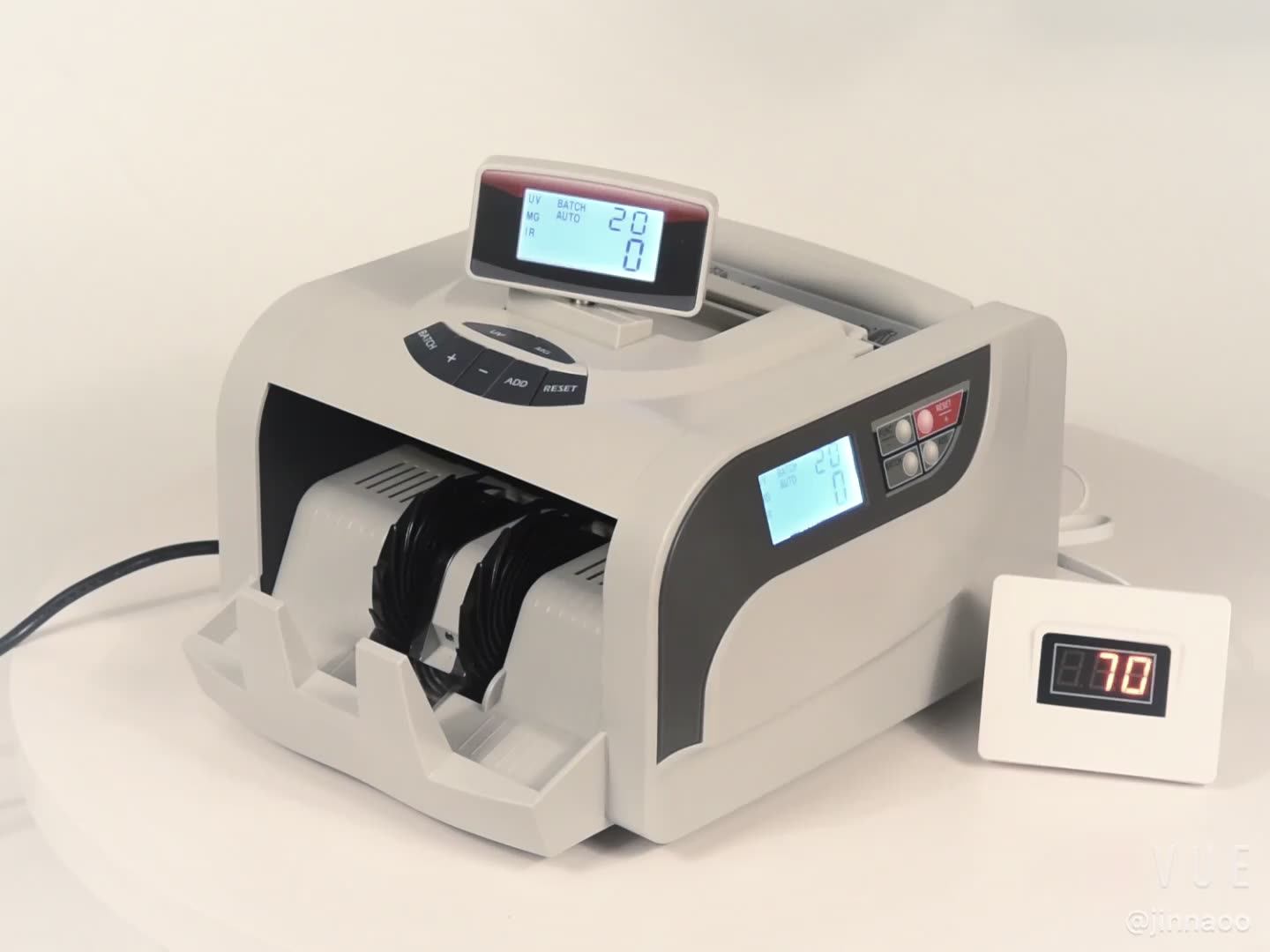 Double Lcd Display Loose Note Counter With Uv+mg+size Detection Eu860t