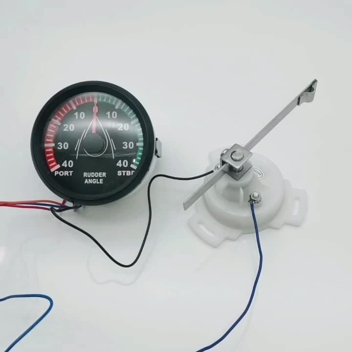 Indicateur D’angle De Gouvernail 0-190Ω – 52 Mm, 9-32V, Rétro-éclairage LED, IP67 – Pour Bateau, Yacht, Avec Capteur