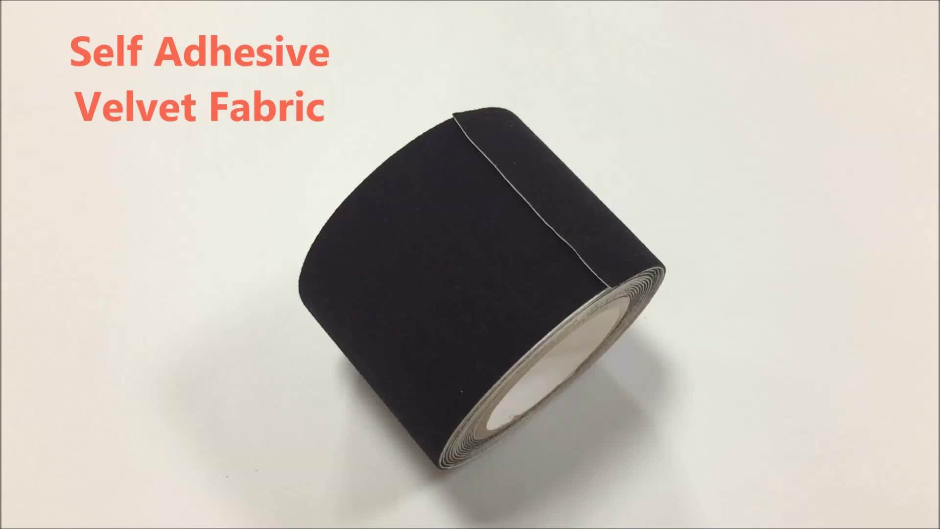 Black Self Adhesive Backed Velvet Fabric Tape Buy Self Adhesive