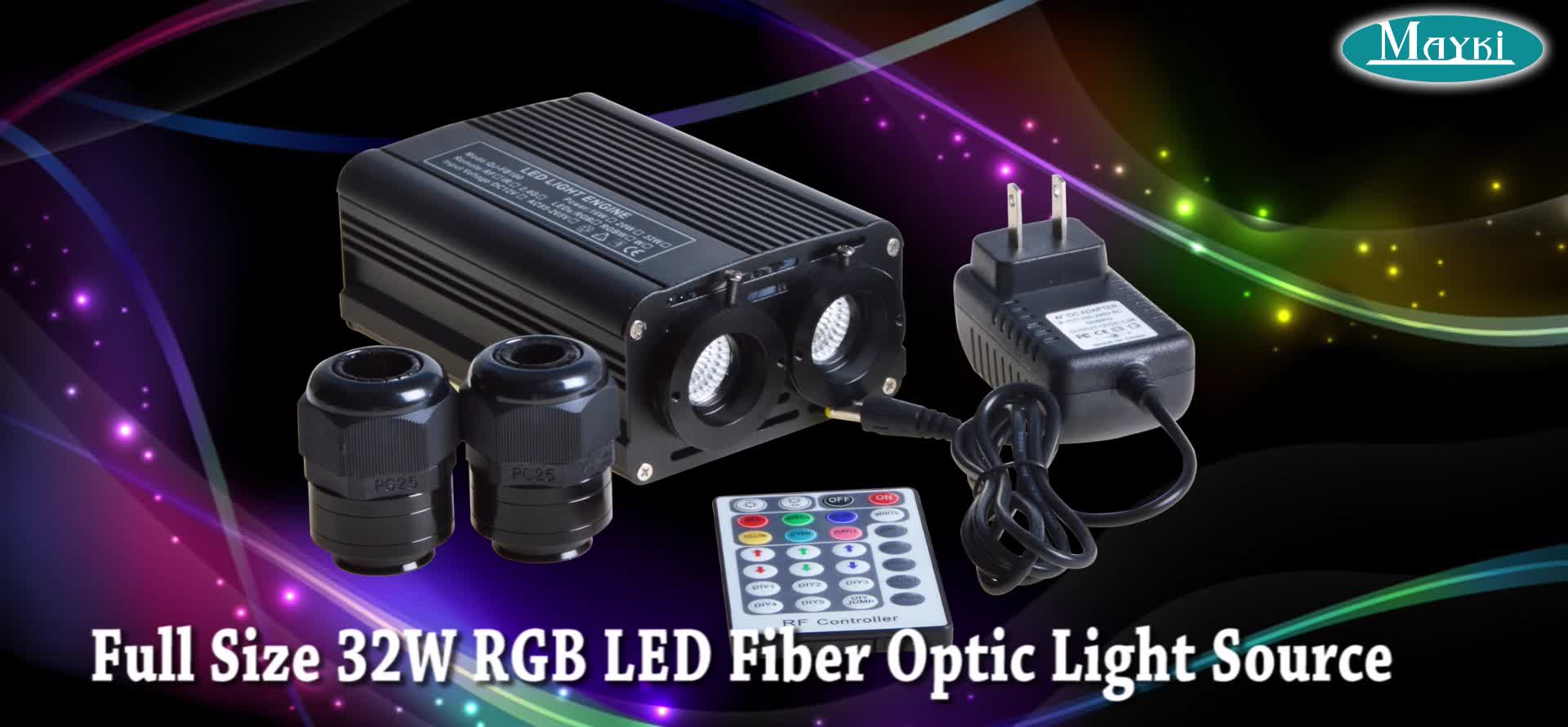 32w Color Changing Ufo Fiber Optic Lamp With Optical Fiber Light Source