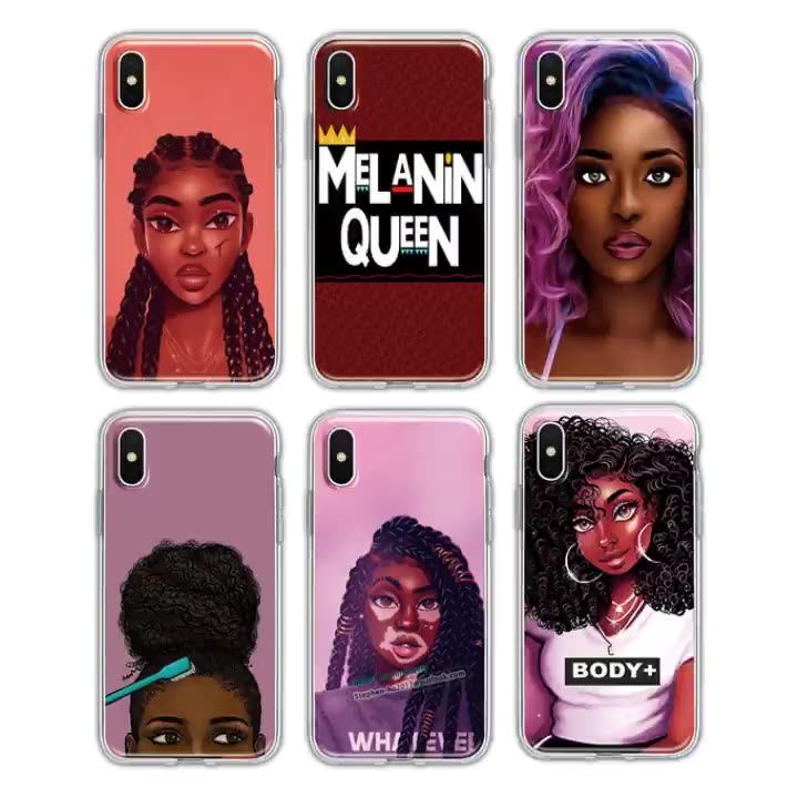 Black Girl Phone Case For Samsung S20 Plus S10 Plus S20 Models Iphone