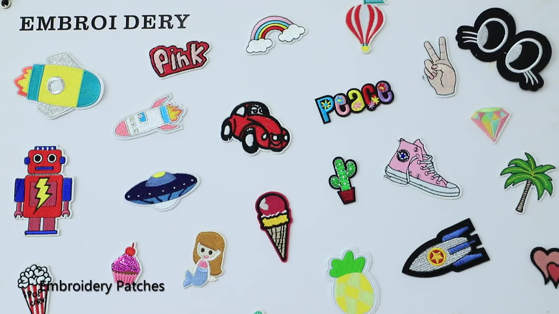 Brand Logo Iron On Shirt Patches Custom Embroidery Clothing Logo Patch