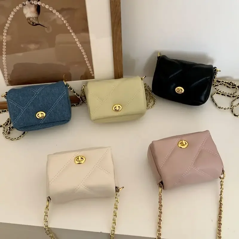 Bag Women's 2023 New Trendy Small High Texture All-match Rhomboid Single Shoulder Bag Chanel Style Crossbody Chain Small Square Bag