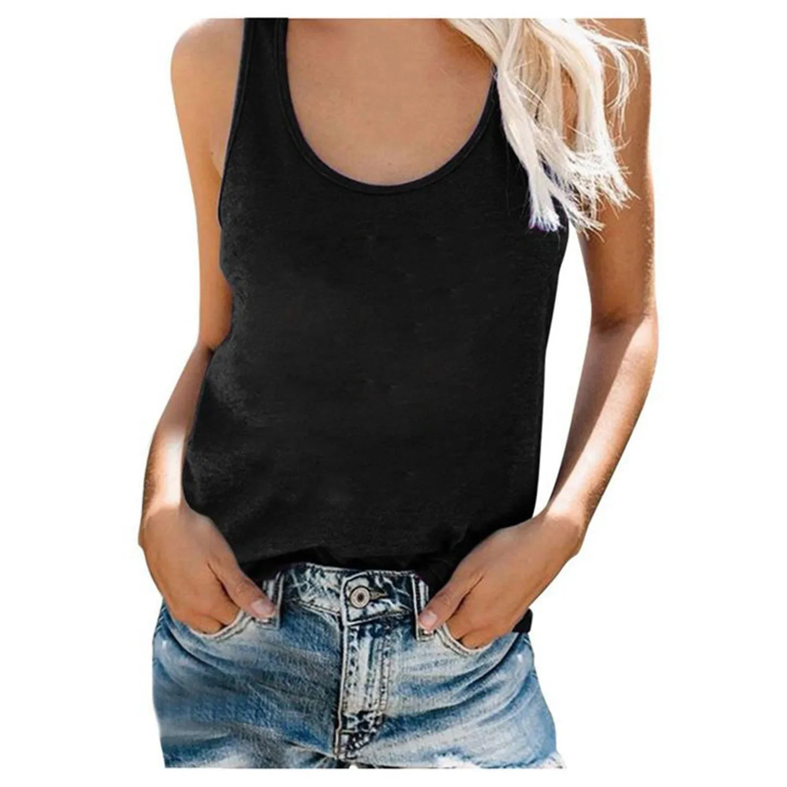 Europe and the United States without pattern European code summer fitness sweat-absorbent printed I-character sports vest a generation of hair