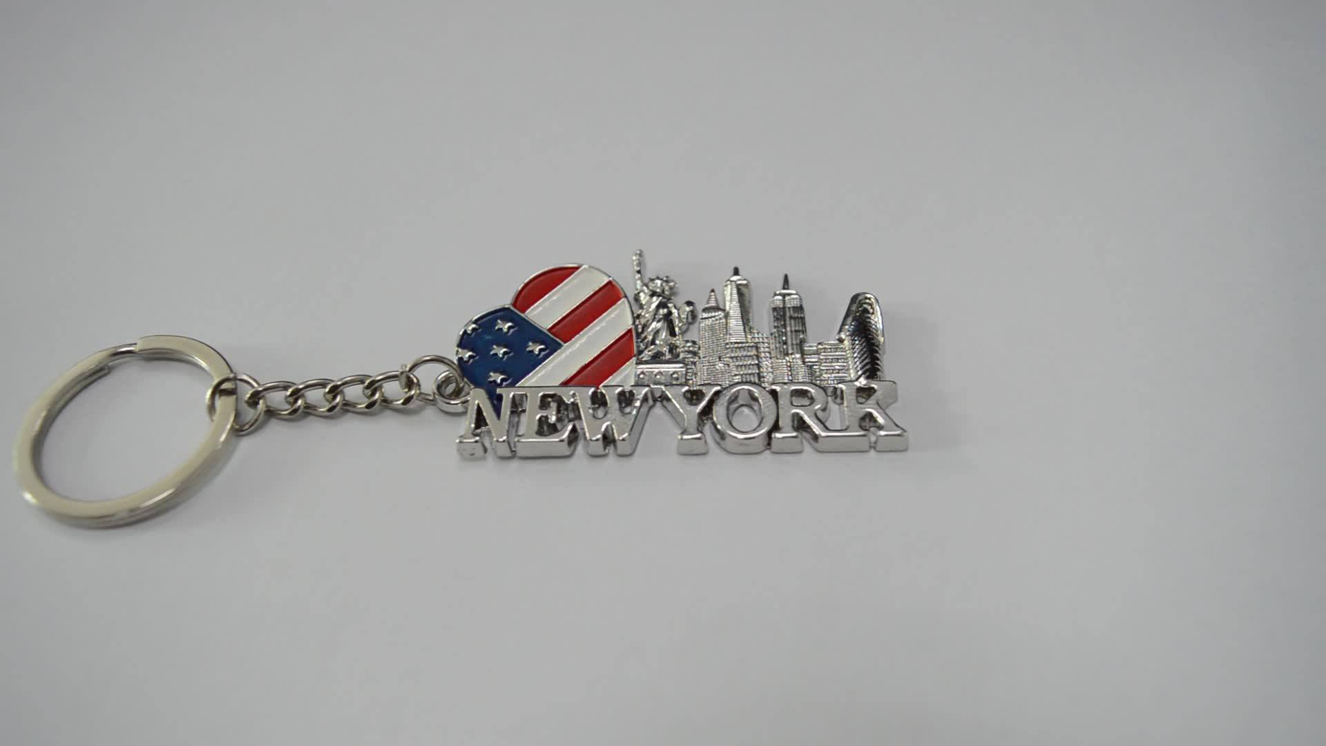 Wholesale New York City Skyline Usa Souvenir Metal Keychain Buy New