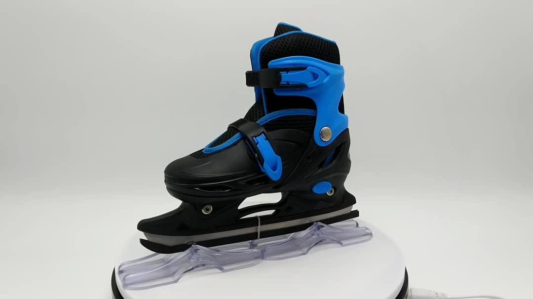 2017 Pvc/pu Adjustable Ice Skates,Colorful Wholesale Ice Skate Shoes