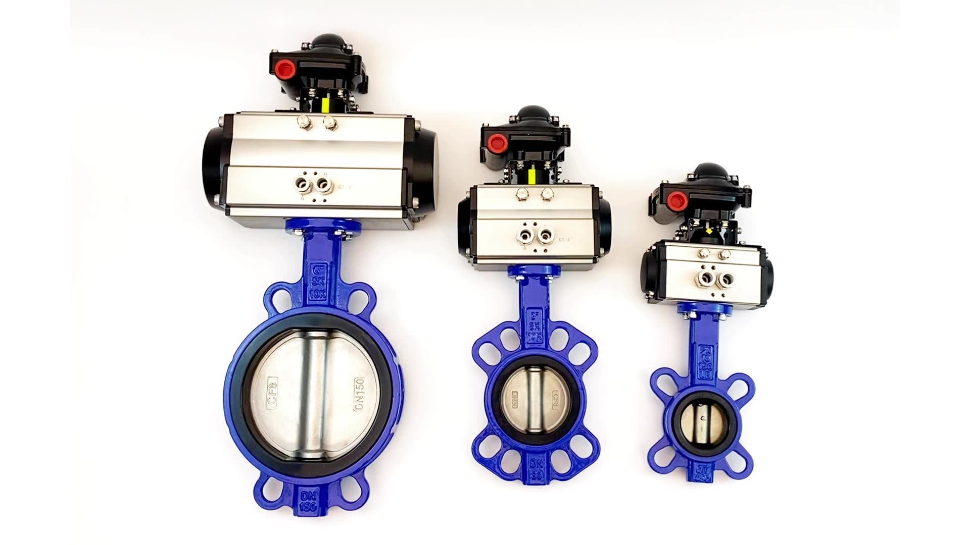 Pneumatic Actuator Dn100 Water Butterfly Valve Hydraulics Wafer