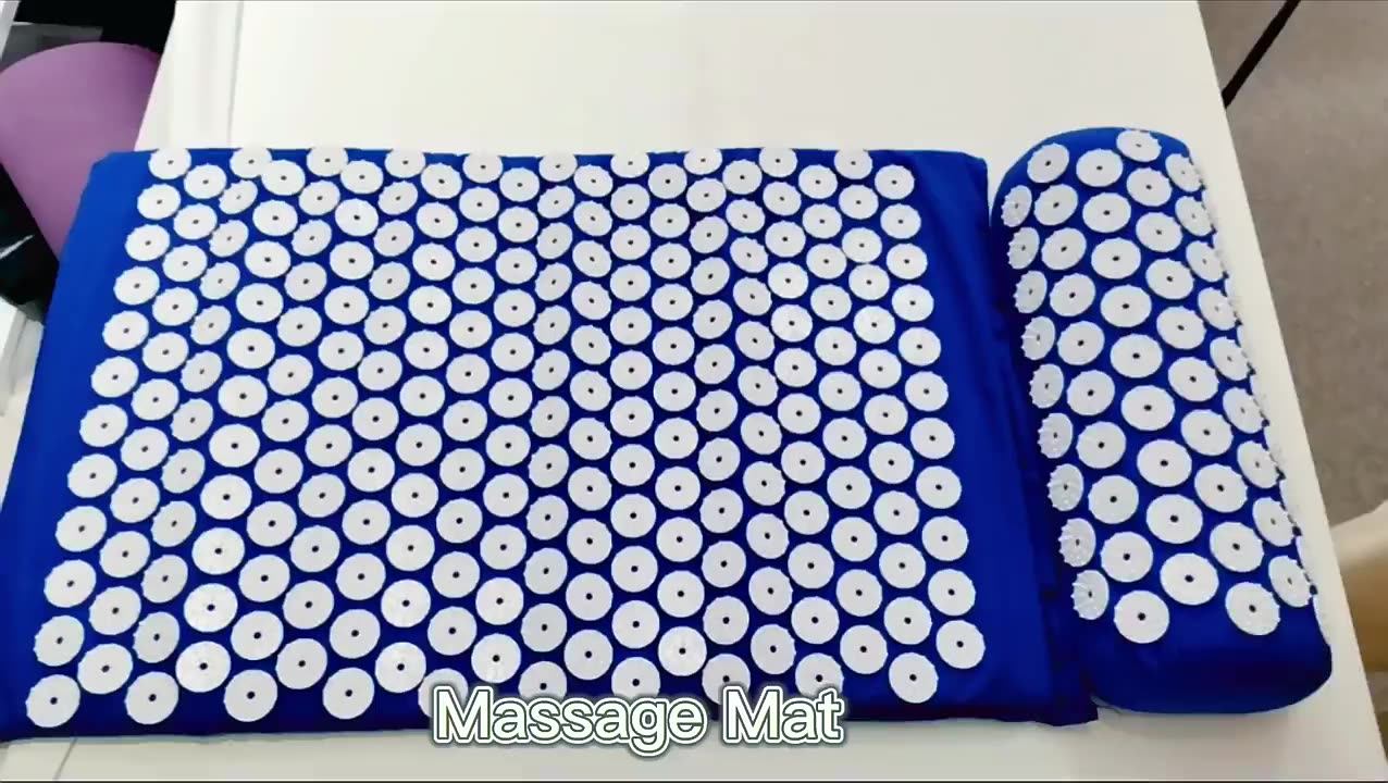 Natural Linen Coconut Acupressure Mat With Carry Bag/lotus Plastic
