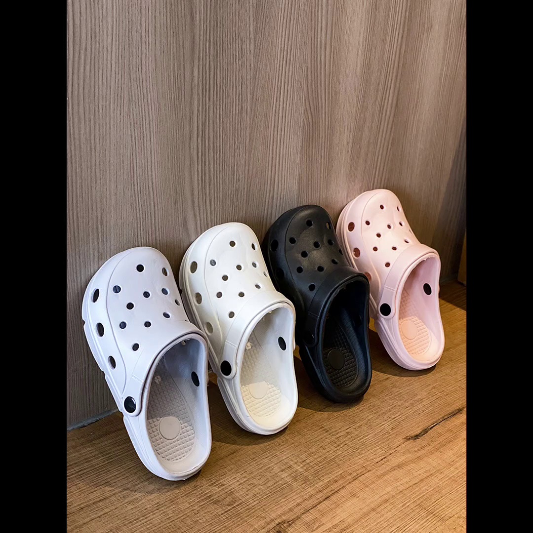 Giày Croc cho nữ, phong cách mùa hè, đế dày Bao Đầu, dép đôi thoáng khí, dép phòng mổ chống trượt cho nam dép quai hậu nam da bò 