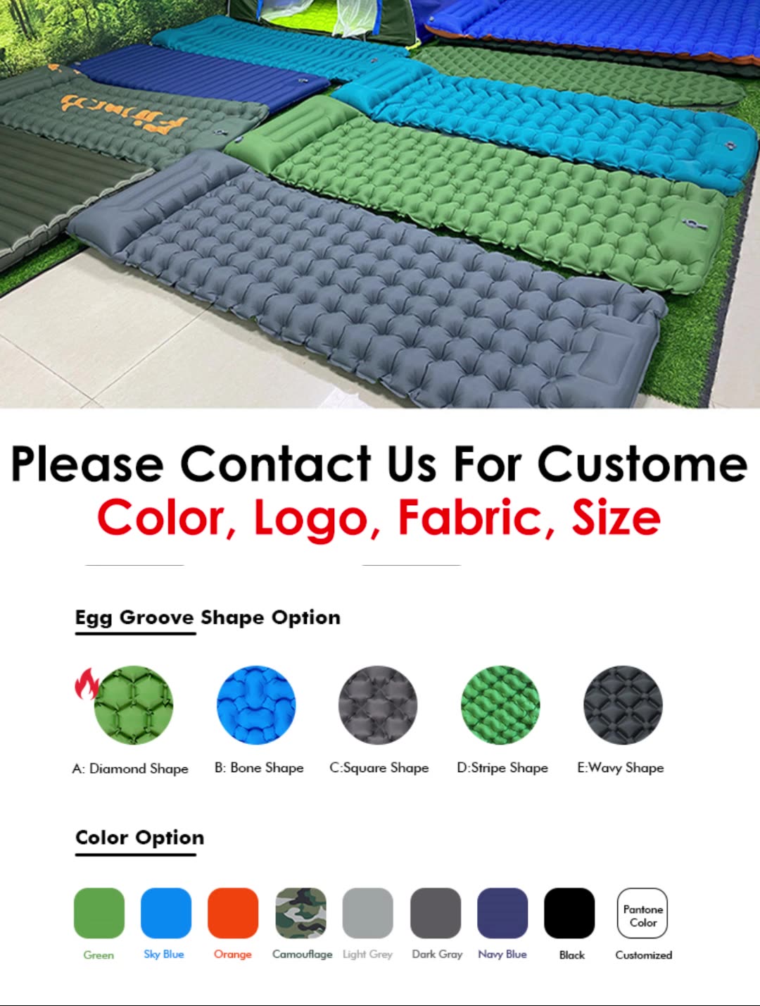 Camping Mat Camping Pads For Backpacking Self Inflating Sleeping Pad For Camping Air Mattresses