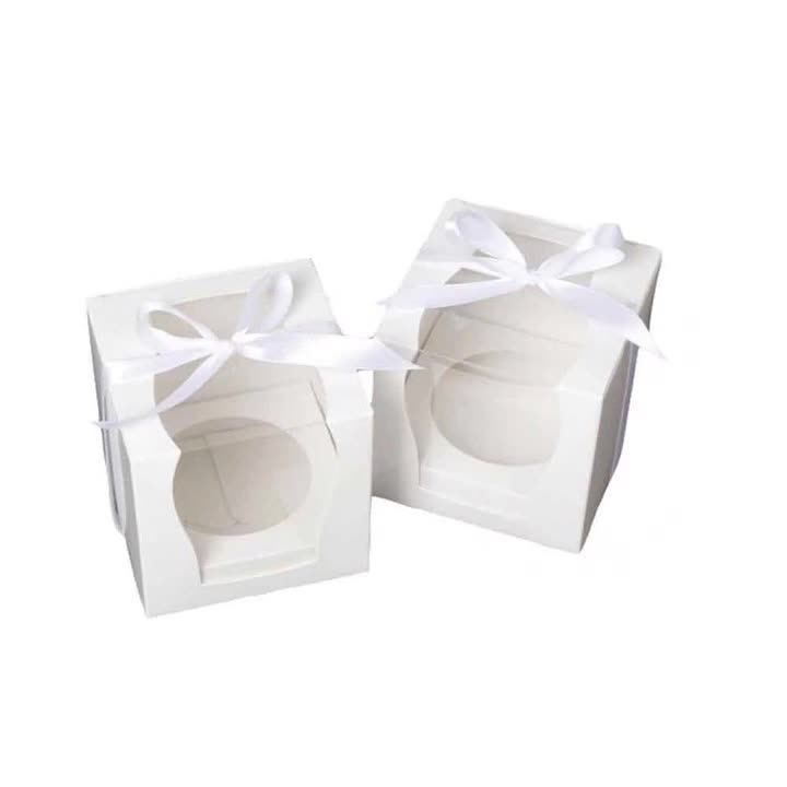 US Wedding Favors 25/50/100 White Cupcake Boxes Party Favor Container 3.5" TM 