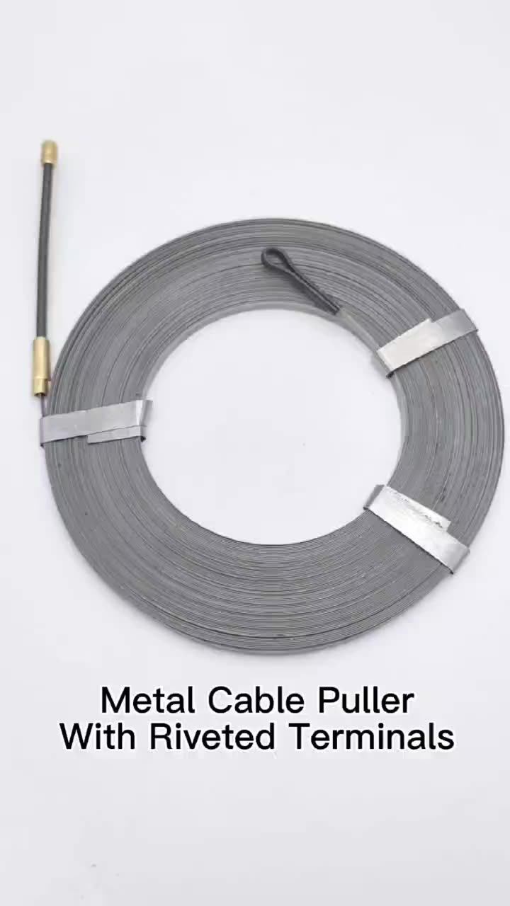 Metal Cable Puller With Riveted Terminals Steel Fish Tape Cable Wire