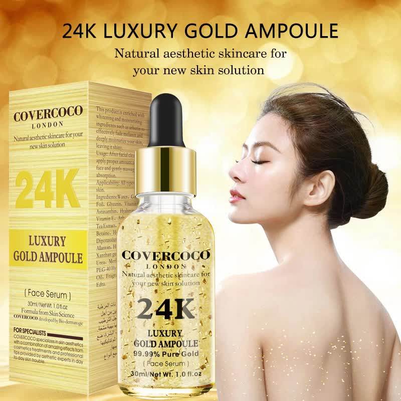 Luxury 24k Gold Serum Anti Wrinkle Brightening Skin Natural