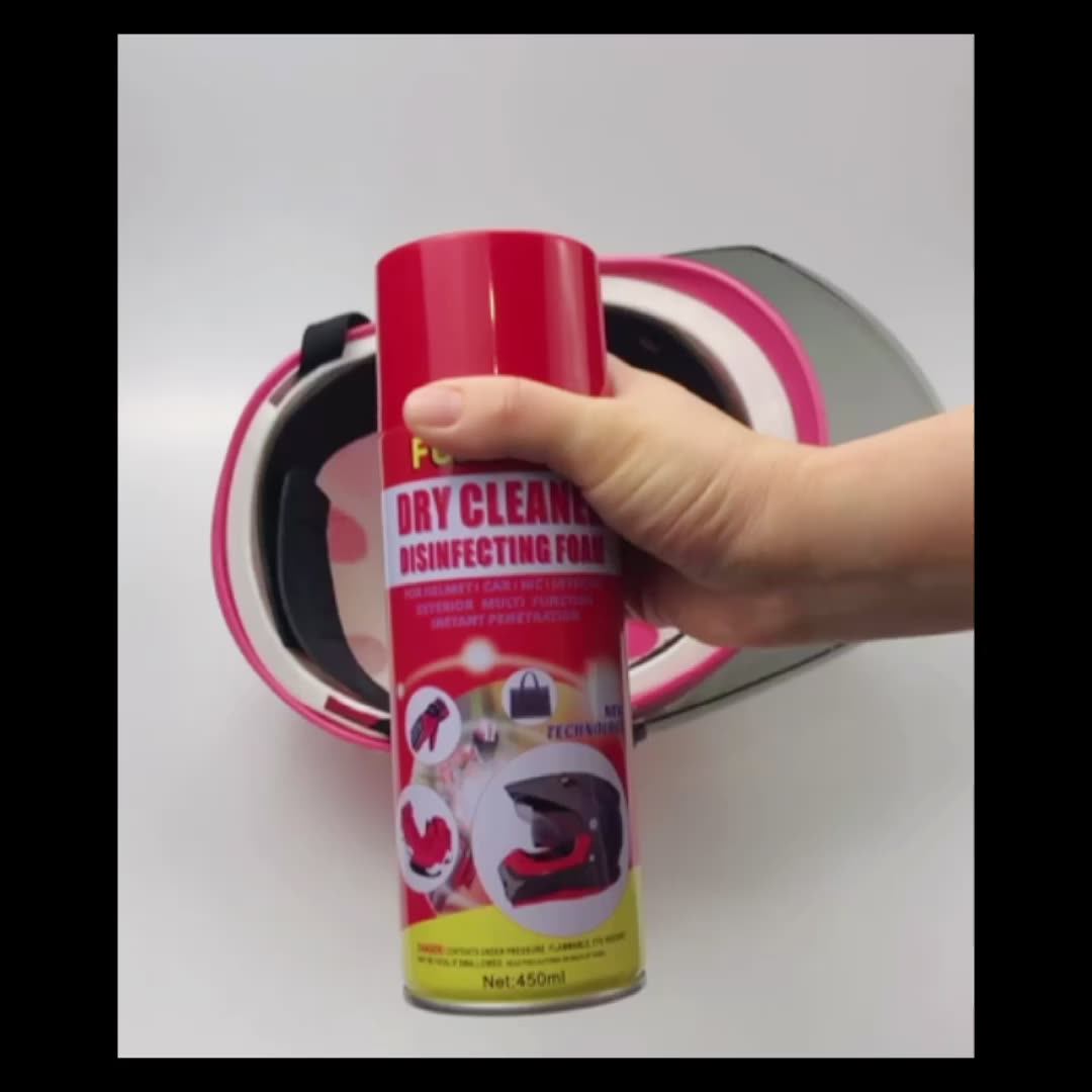Helmet Foam Dry Cleaner Disinfecting Foam Cleaner For Shoes Take Away