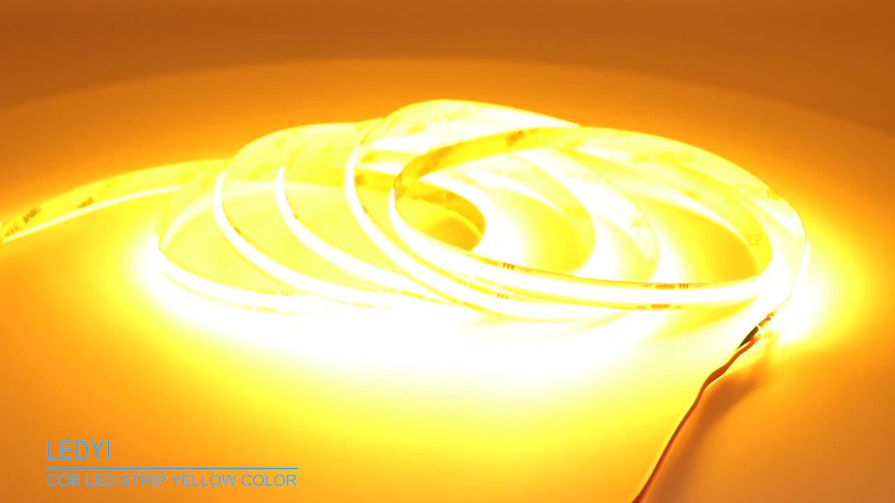Indoor House Decorated Super High Brightness Yellow Light Cob Led Strip