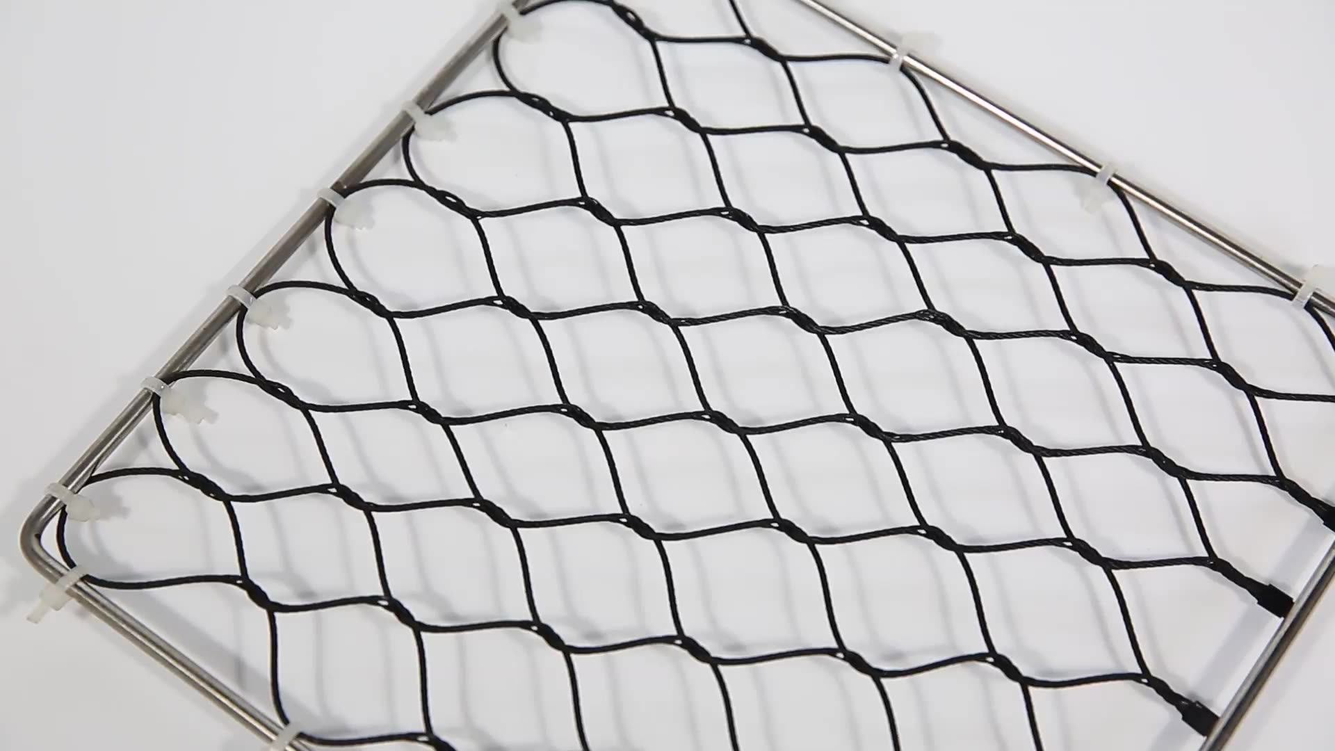 Stair Railing Stainless Steel Wire Rope Mesh Safety Net For Protection