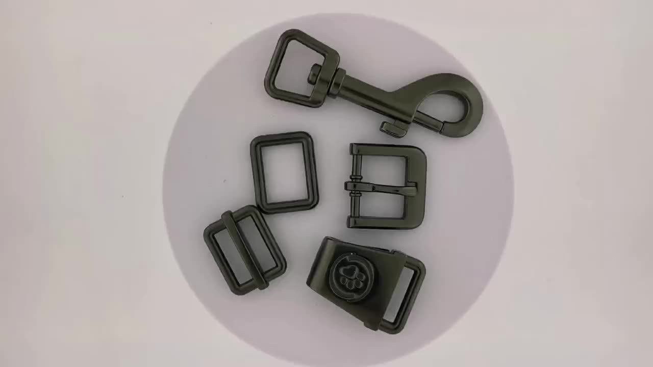 Wholesale High Quality Pet Dog Collar Metal Hardware Rose Gold Side