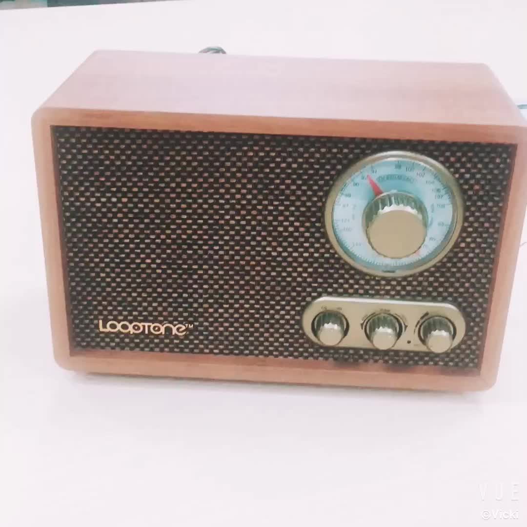 2019 Most Popular Wooden Am/fm Hifi Blue Tooth Radio Vintage Retro