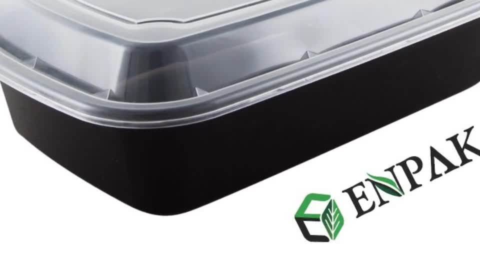 Round Divided Serving Party Trays Black With Clear Flat Lids Buy