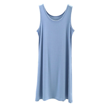 2024 Modal suspender dress ສໍາ​ລັບ​ແມ່​ຍິງ​ທີ່​ມີ petticoat ພາກ​ຮຽນ spring ແລະ summer ກາງ​ຍາວ​ວ່າງ​ຂະ​ຫນາດ​ໃຫຍ່​ການ​ນຸ່ງ​ຫົ່ມ bottoming vest