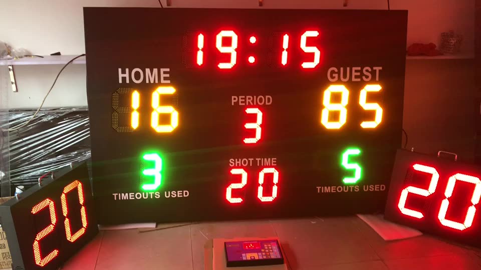 Wholesale 2 Units Basketball Time Shot Clock & Contolle,14
