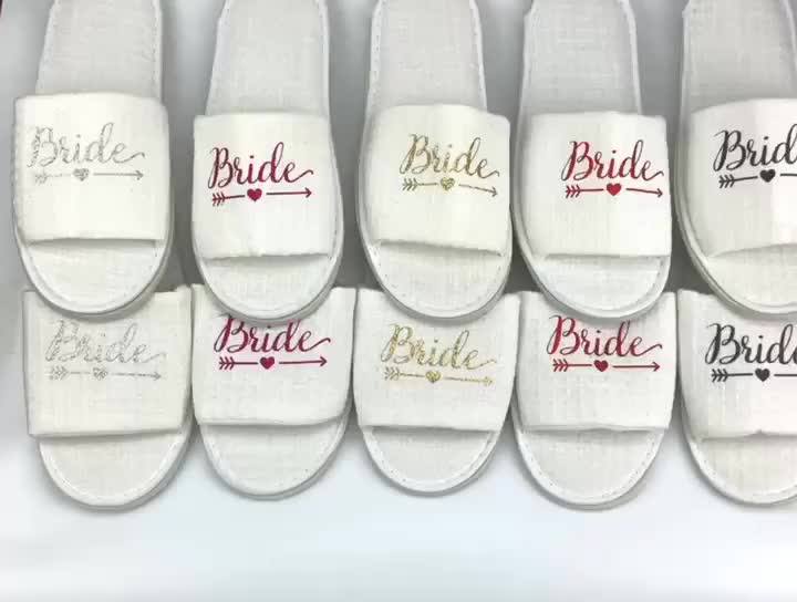 Hawin Bridal Shower Bride Slippers Bridesmaid Spa Hotel Slippers