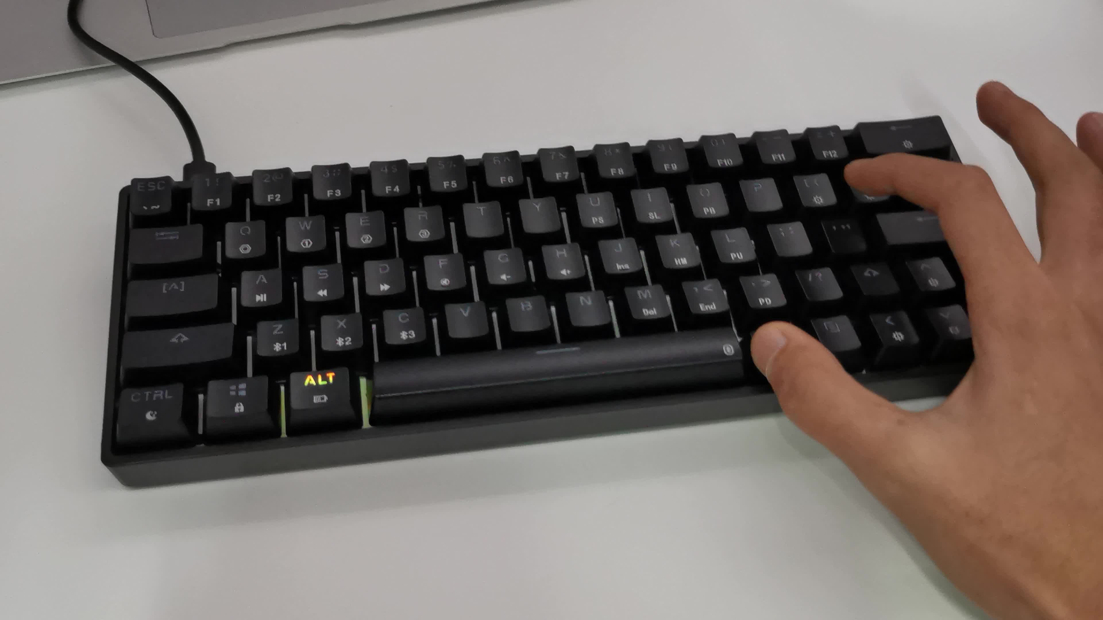 Skyloong Gk61 Sk61 Hotsale 60 Rgb תאורה אחורית ארגונומיה Gateron מתג