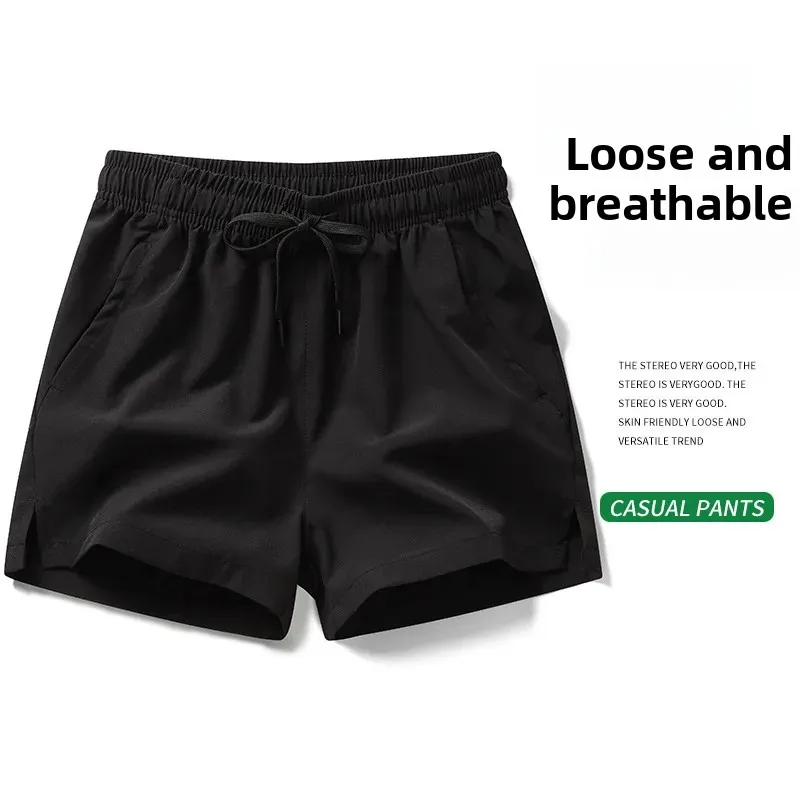 American-style three-quarter short dry training basketball pants for women size 43, icy silk thin loose pants for men, sport running trendy