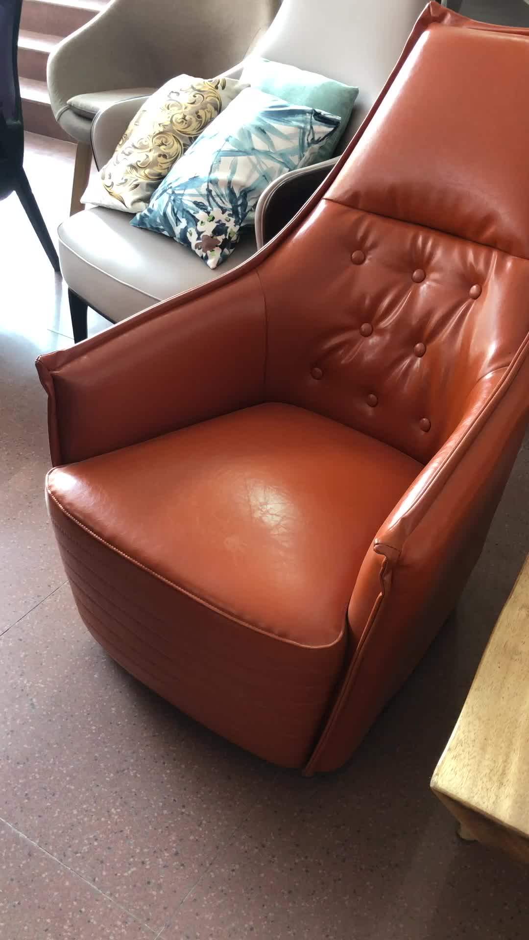 European Style Modern Fashionable Leather Leisure High Back Living Room