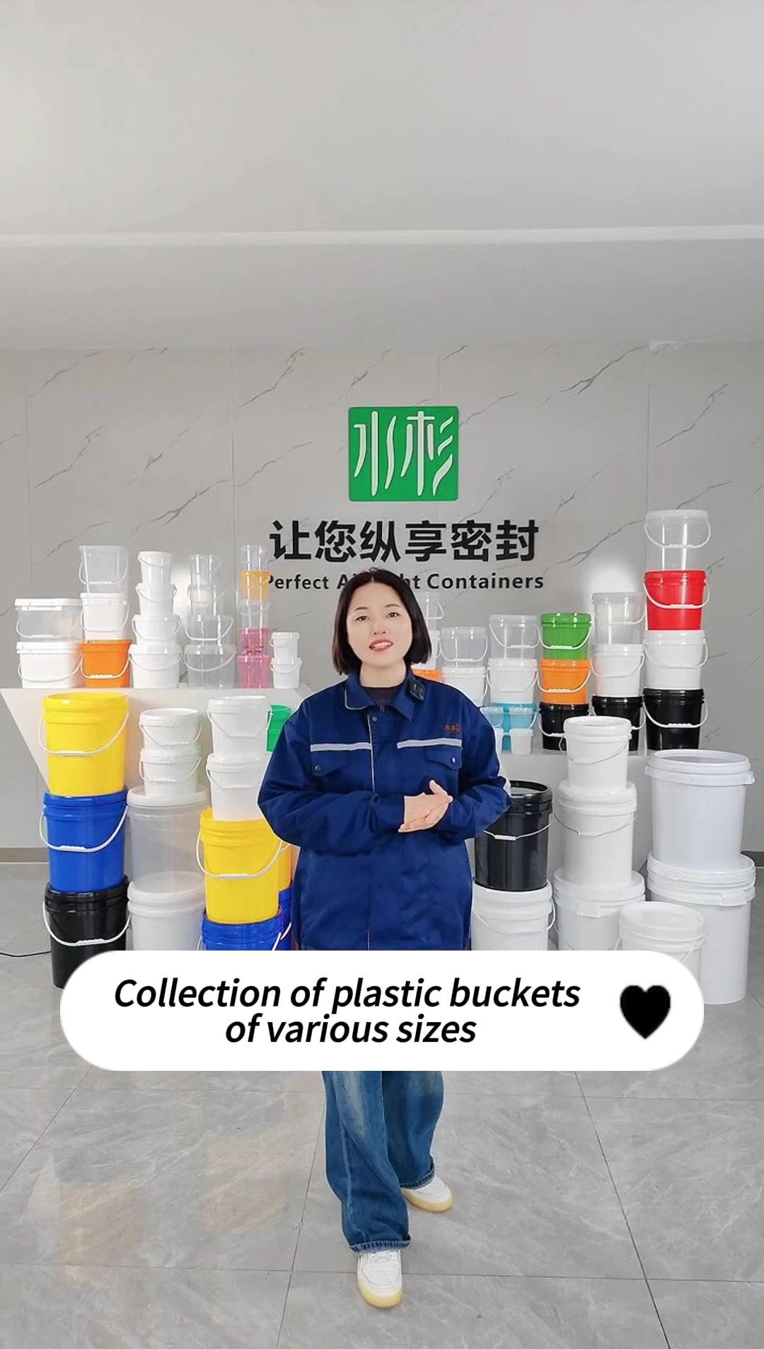 20 Liter Allpurpose Durable Pp Plastic Bucket With Iron Handle And Lid