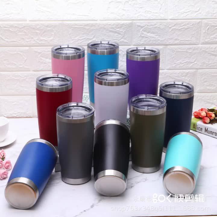Wholesale 20oz 30oz Insulated Coffee Tumbler Stainless Steel Powder