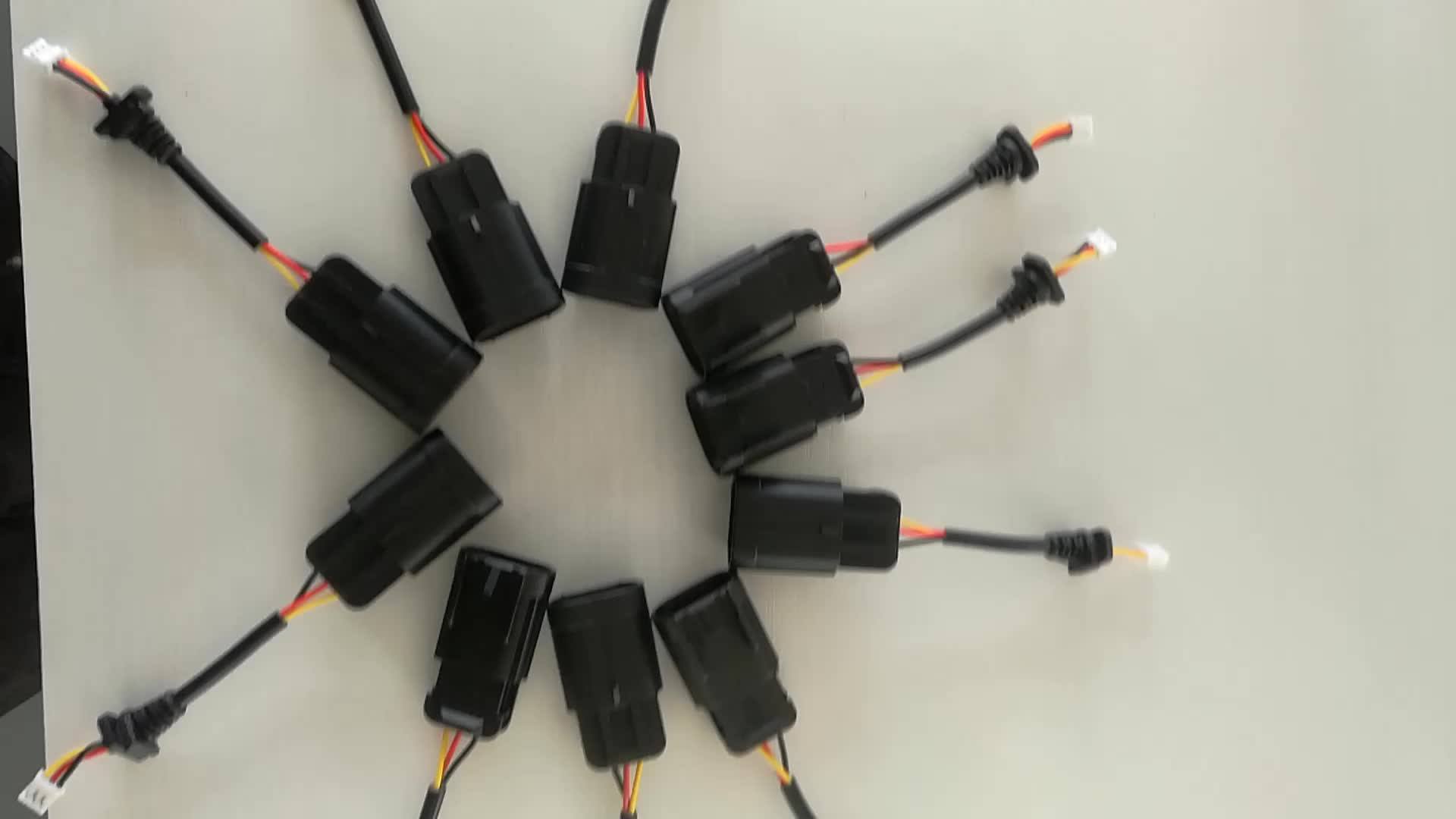 Automobile 3 Pin Waterproof Male Fuel Injector Wire Harness Connector